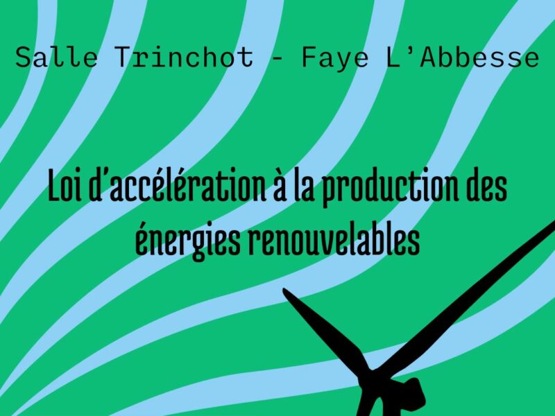 Réunion publique sur la loi d’accélération à la production des énergies renouvelables